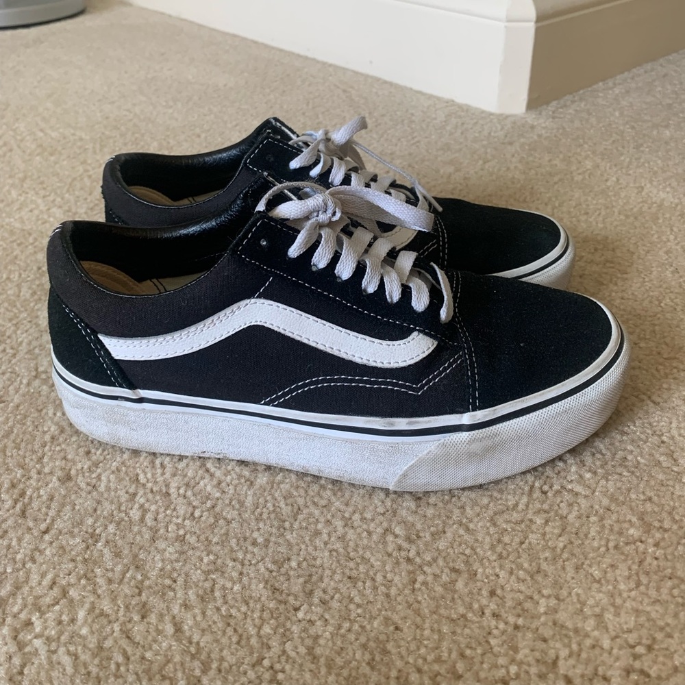 Vans Black Platform Sneakers